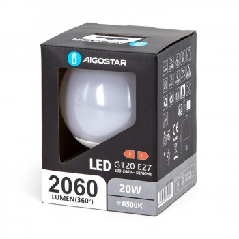 Lampada led G120 E27 20W luce fredda
